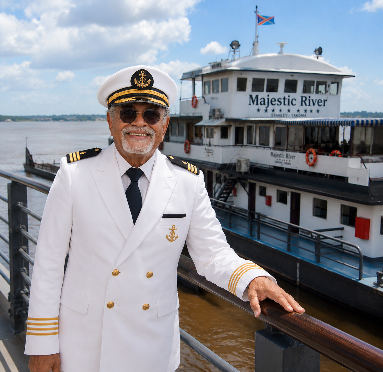 Le capitaine Majestic River — croisière fleuve Congo